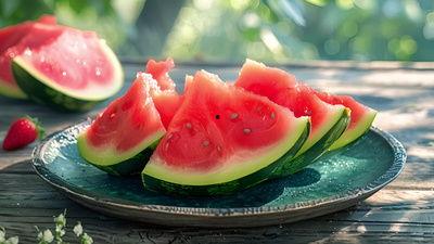 餐厅吃瓜视频素材,捕捉美食与欢乐的瞬间