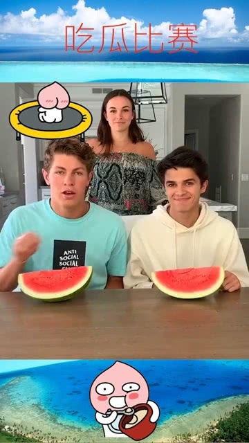 男生参加吃瓜比赛视频播放